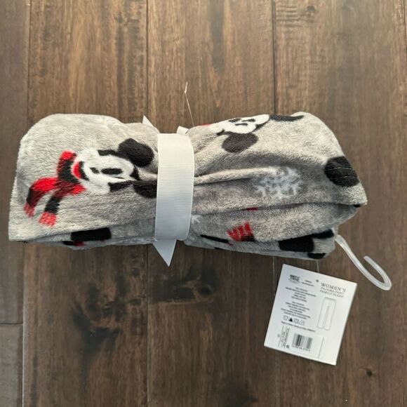 Disney Mickey Mouse Gray Winter Cozy Pajama Bottoms Size XXL NWT - Picture 4 of 5